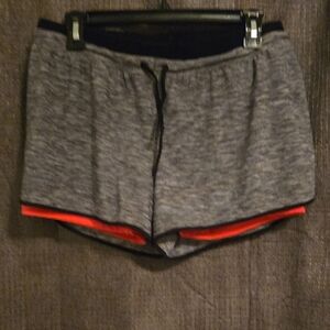 Gray Women's Shorts with Red Trim